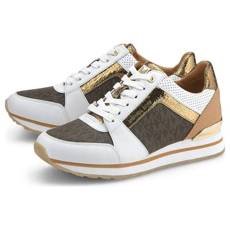 Michael Kors Billie Trainer Optic White/Brown 9.5 M 